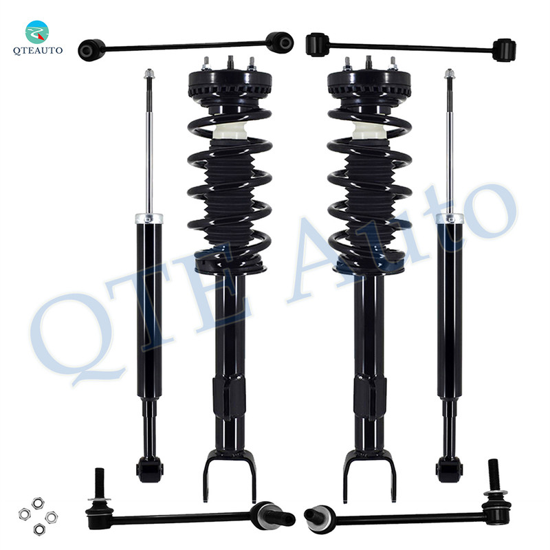 Set of 8 Front Sway Bar Link-Quick Complete Strut-Coil Spring Assembly-Rear Sway Bar Link-Shock Absorber For 2011 2012 2015-2019 Chrysler 300 Limited