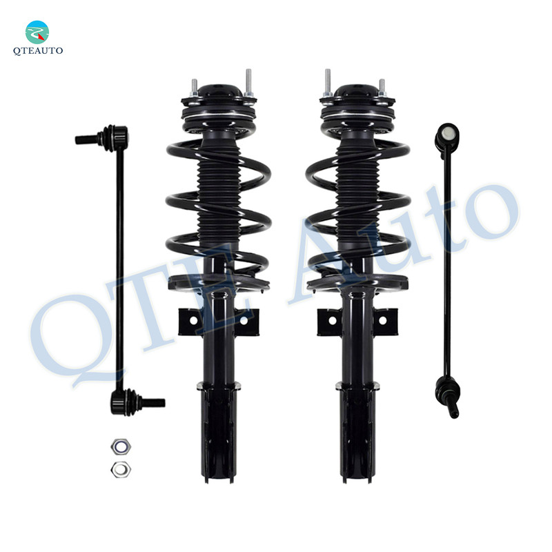 Set of 4 Front Sway Bar Link-Quick Complete Strut-Coil Spring Assembly For 2007-2010 Saturn Outlook
