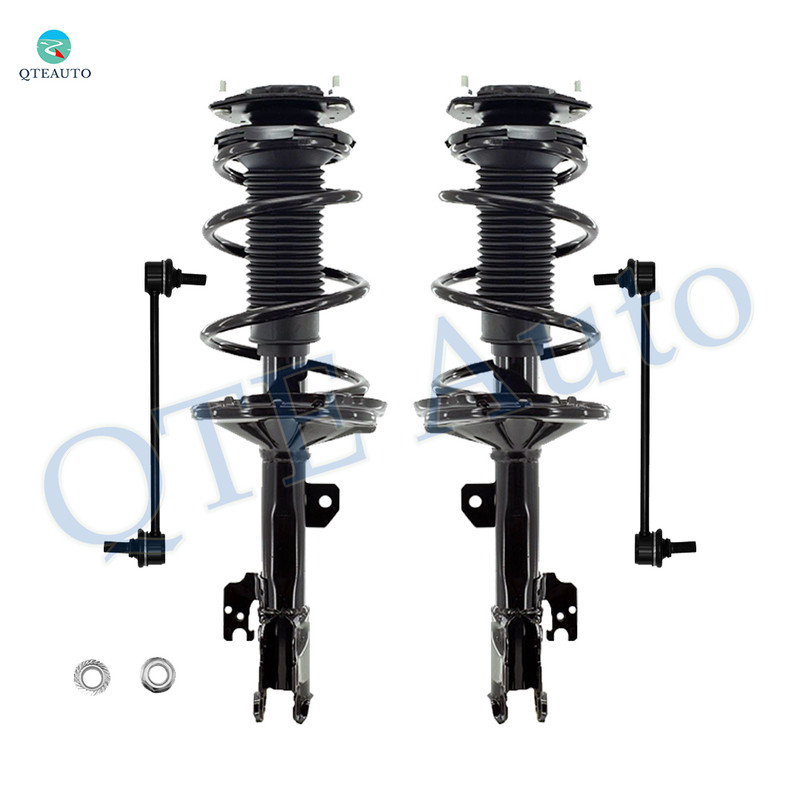 Set of 4 Front Sway Bar Link-Quick Complete Strut-Coil Spring Assembly For 2001-2007 Toyota Highlander FWD