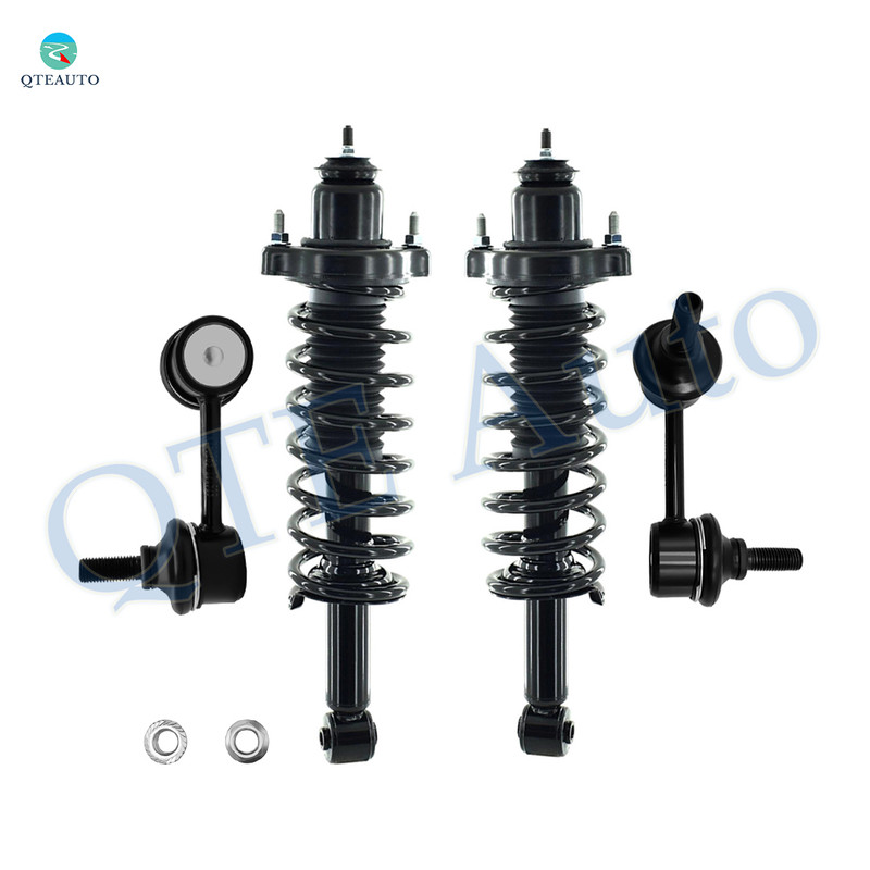 Set of 4 Rear Sway Bar Link-Quick Complete Strut-Coil Spring Assembly For 2018-2010 Mitsubishi Lancer GTS