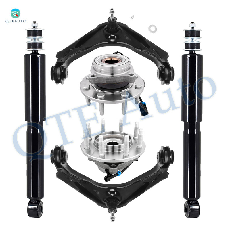 Set of 6 Front Upper Control Arm Ball Joint-Wheel Hub Bearing Assembly-Shock Absorber For 2001-2006 GMC Sierra 3500 Monotube Performance Upgrade Set of 6 Front Upper Control Arm Ball Joint-Wheel Hub Bearing Assembly-Shock Absorber For 2001-2006 GMC Sierra 3500 Monotube Performance Upgrade