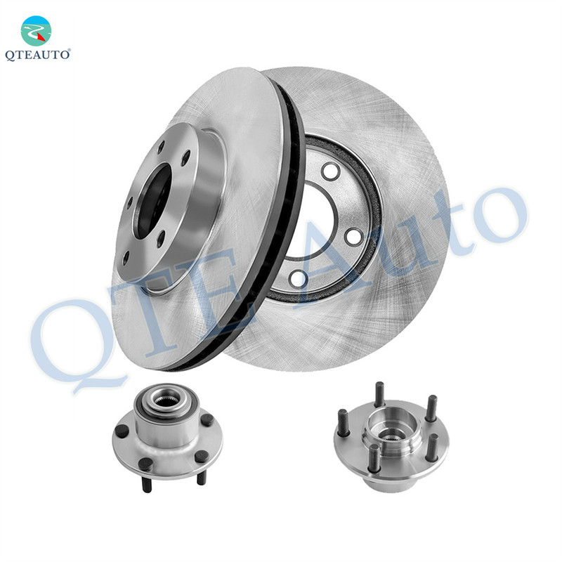 Set of 4 Front 278mm Brake Disc Rotors-Wheel Hub Bearing Assembly For 2004 2005 Mazda 3