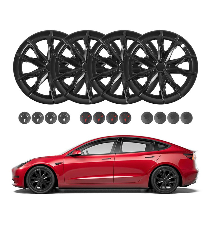 Set Of 4 Wheel Covers Holy Dipper Model Hubcaps For 2017-2023 Tesla 3 18 inch Except Highland