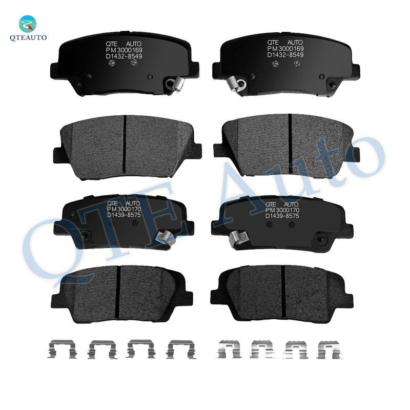 Set of 8 Front-Rear Ceramic Brake Pad Kit For 2013-2016 Hyundai Santa FE Sport