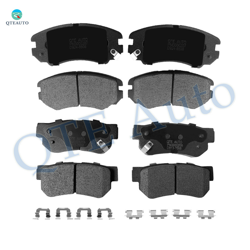 Set of 8 Front-Rear Ceramic Brake Pad Kit For 2003-2008 Hyundai Sonata