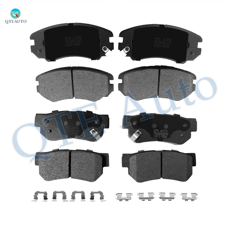 Set of 8 Front-Rear Ceramic Brake Pad Kit For 2005-2009 Hyundai Tucson