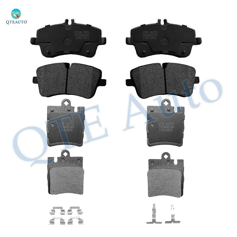 Set of 8 Front-Rear Ceramic Brake Pad Kit For 2001-2005 Mercedes-Benz C320