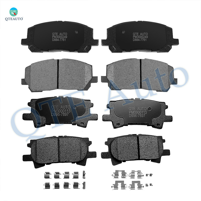Set of 8 Front-Rear Ceramic Brake Pad Kit For 2004-2007 Toyota Highlander