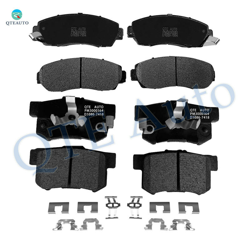 Set of 8 Front D1521 7994-Rear Ceramic Brake Pad Kit For 2007-2011 Honda CR-V
