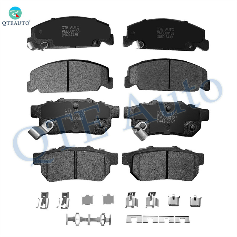 Set of 8 Front-Rear Ceramic Brake Pad Kit For 1993-1997 Honda Civic DEL SOL S Si