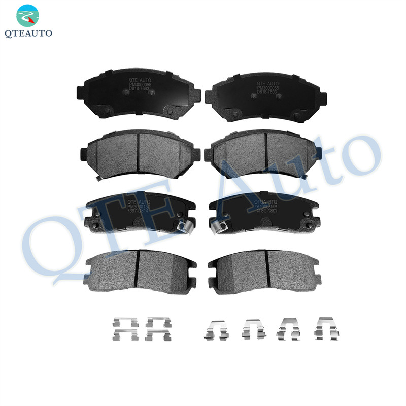 Set of 8 Front 7693-D818-Rear Ceramic Brake Pad Kit For 2002-2005 Chevrolet Venture