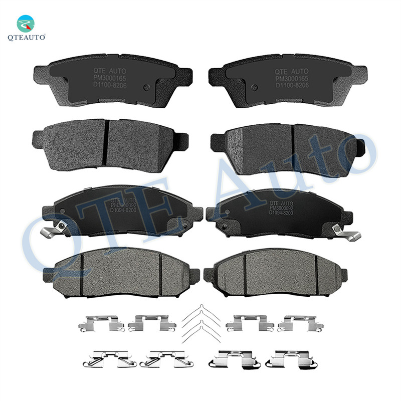 Set of 8 Front-Rear Ceramic Brake Pad Kit For 2005-2019 Nissan Frontier