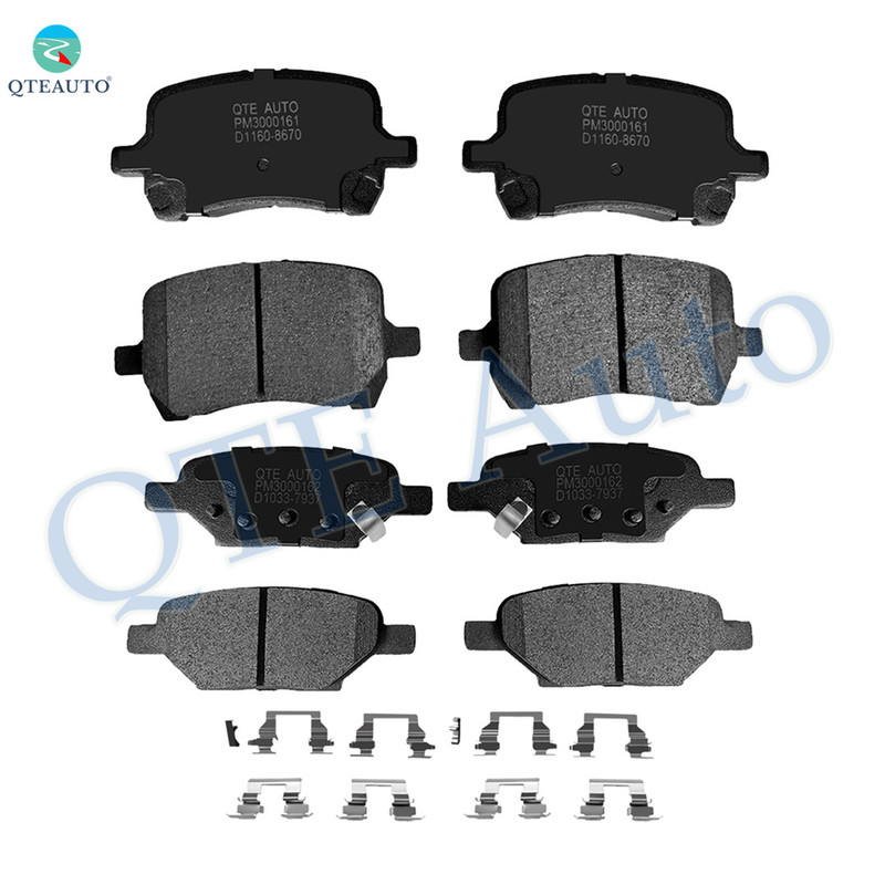 Set of 8 Front-Rear Ceramic Brake Pad Kit For 2008 2009 Pontiac G5 GT