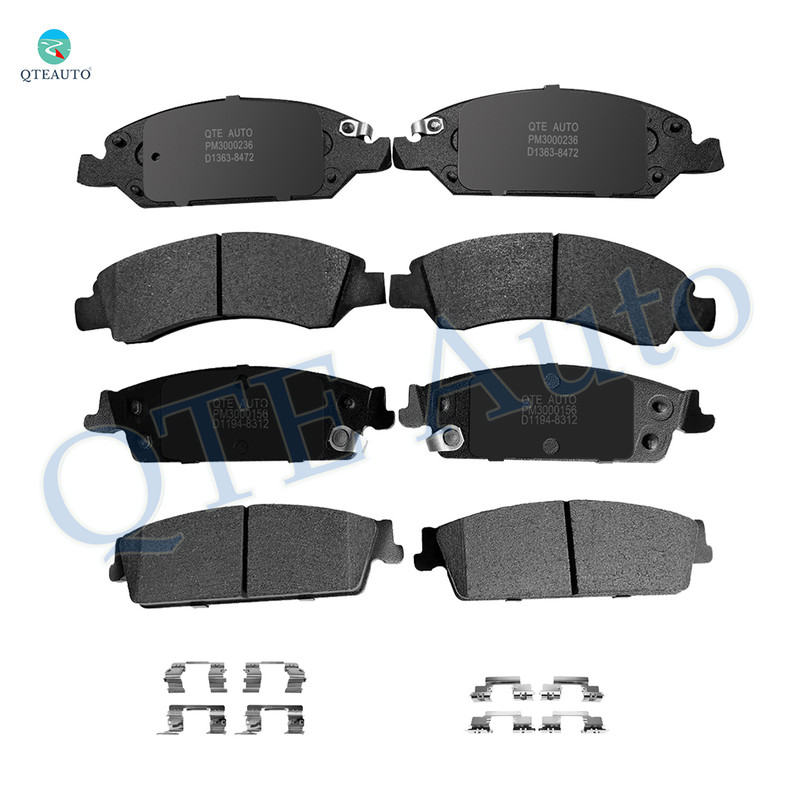 Set of 8 Front-Rear Ceramic Brake Pad Kit For 2008 2009 GMC Sierra 1500