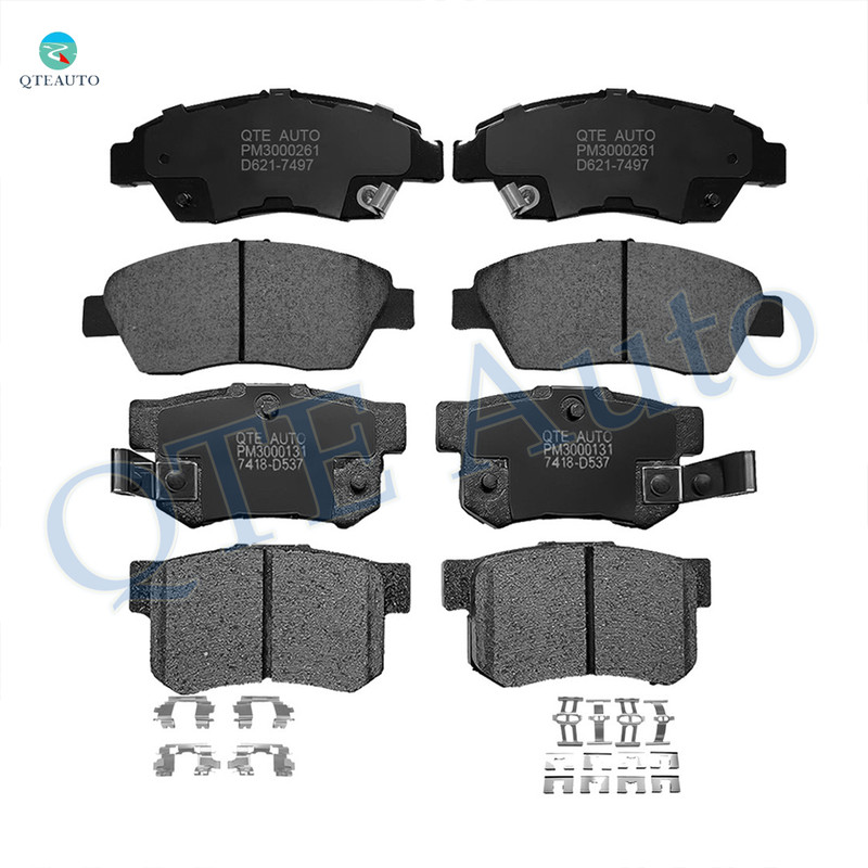 Set of 8 Front-Rear 7418-D537 Ceramic Brake Pad Kit For 2013 2014 Acura ILX