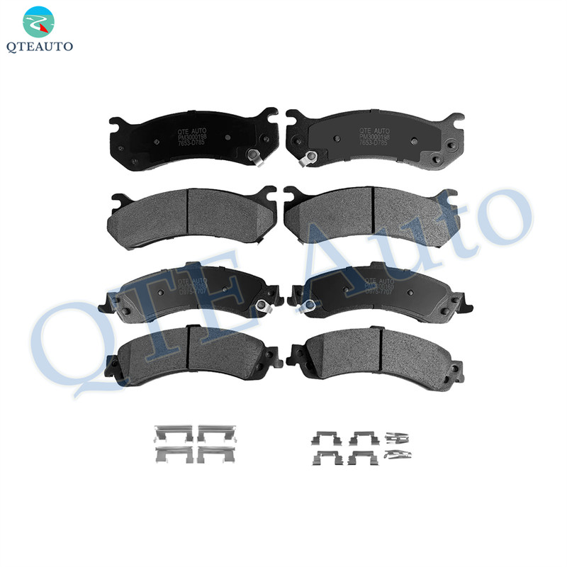 Set of 8 Front-Rear Ceramic Brake Pad Kit For 2004 Chevrolet Silverado 1500