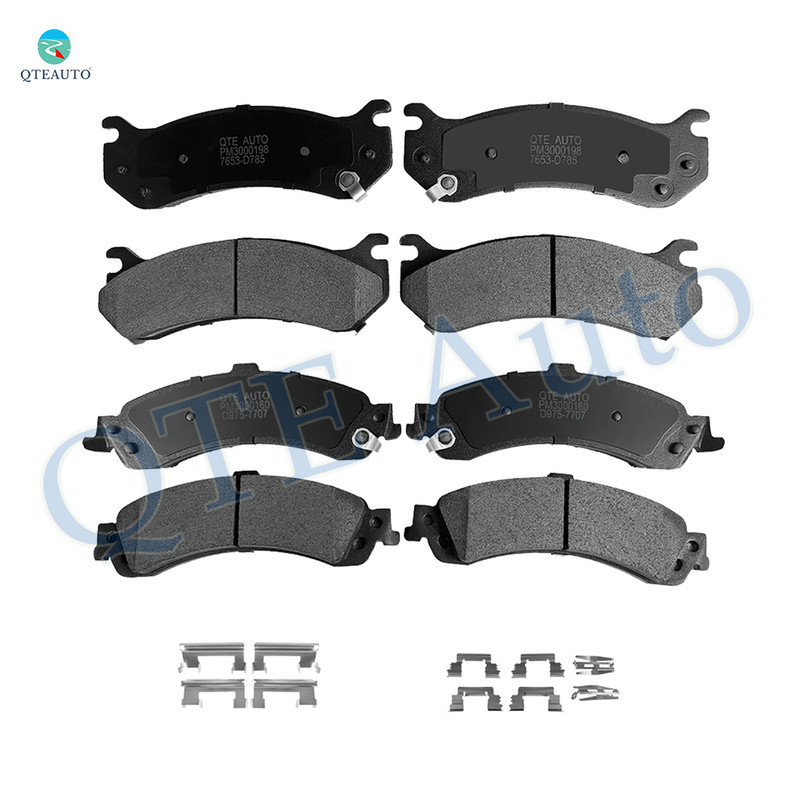 Set of 8 Front-Rear Ceramic Brake Pad Kit For 2003-2006 GMC Sierra 1500