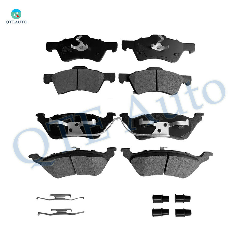 Set of 8 Front-Rear Ceramic Brake Pad Kit For 2001-2007 Dodge Grand Caravan