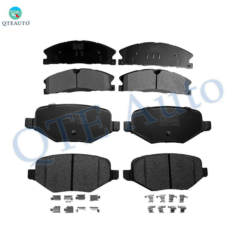 Set of 8 Front-Rear Ceramic Brake Pad Kit For 2013-2019 Ford Police Interceptor Sedan