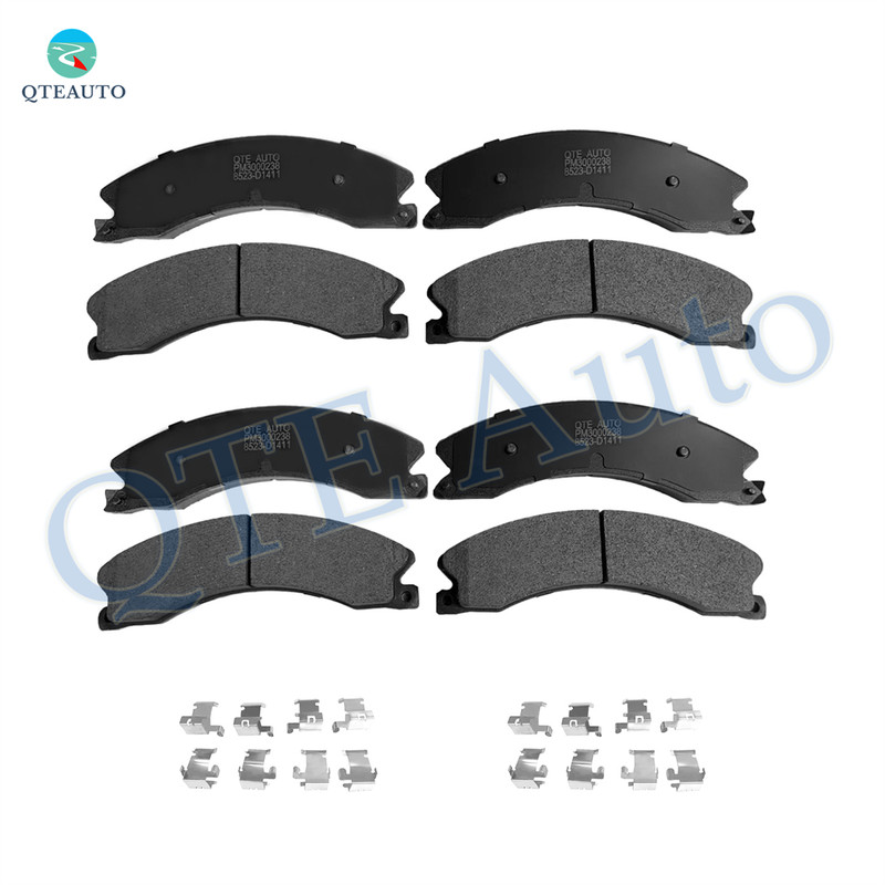 Set of 8 Front-Rear Ceramic Brake Pad Kit For 2016 2017 Chevrolet Suburban 3500 HD