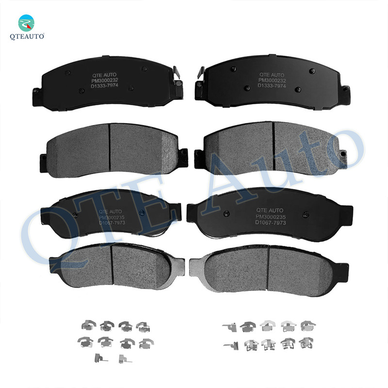 Set of 8 Front-Rear Ceramic Brake Pad Kit For 2008-2012 Ford F-350 Super Duty