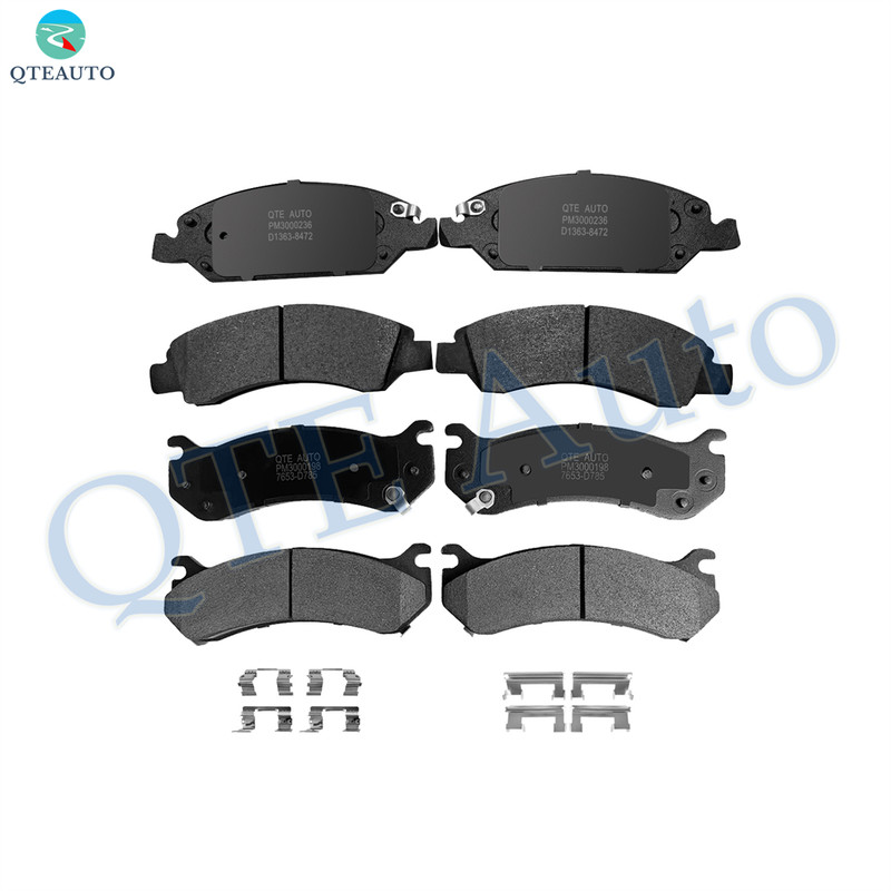 Set of 8 Front-Rear 7653-D785 Ceramic Brake Pad Kit For 2005 2006 GMC Sierra 1500