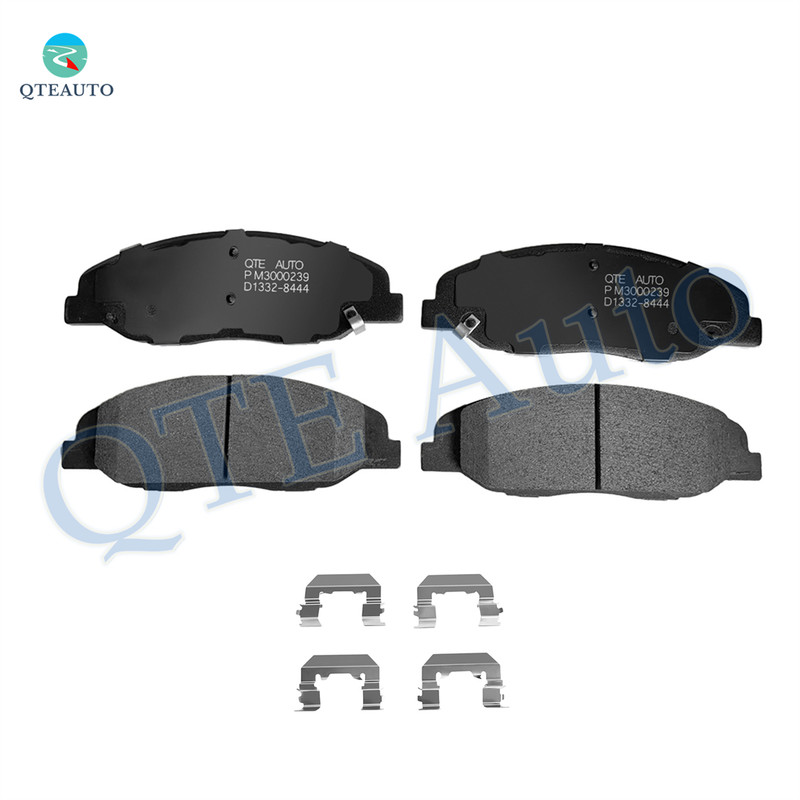 Front Ceramic Brake Pad Kit For 2009-2011 Cadillac STS Except Performance Brakes