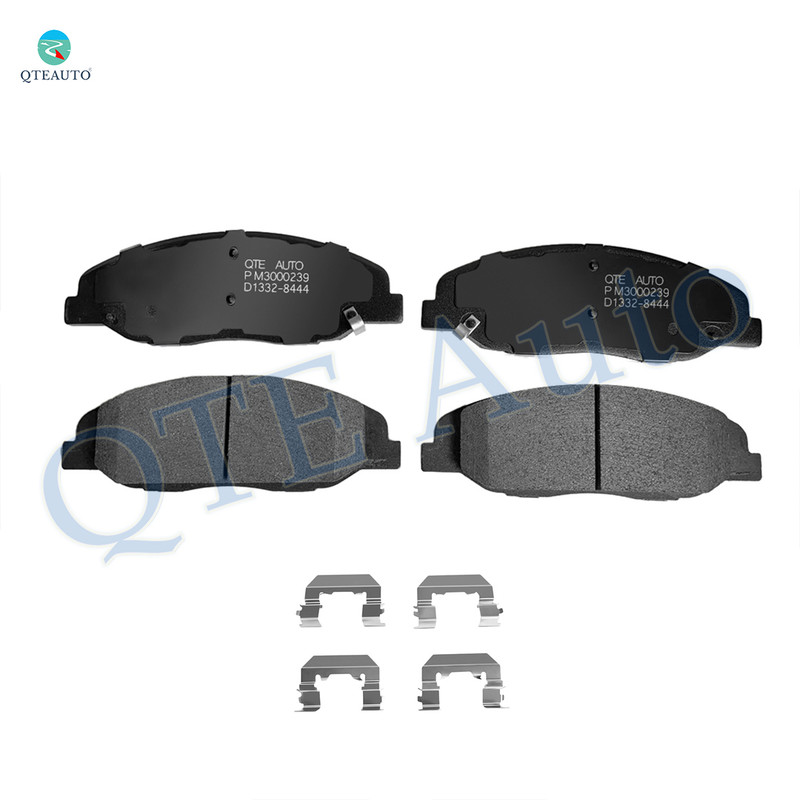 Front Ceramic Brake Pad Kit For 2009-2011 Cadillac STS Except Performance Brakes