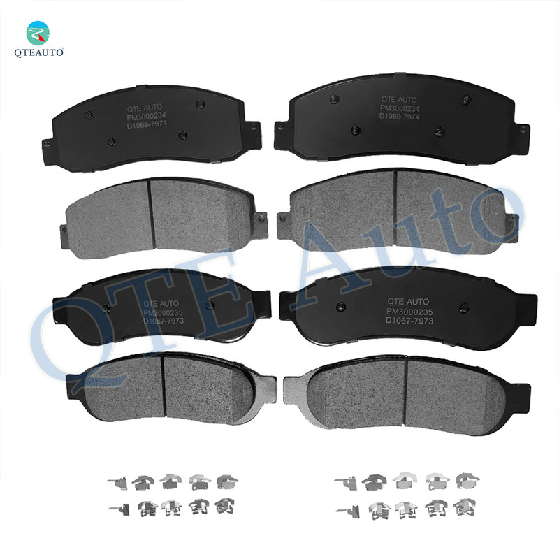 Set of 8 Front-Rear Ceramic Brake Pad Kit For 2005-2007 Ford F-350 Super Duty