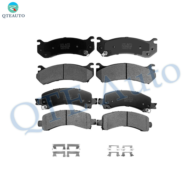 Set of 8 Front-Rear Ceramic Brake Pad Kit For 2003-2008 Chevrolet Express 1500