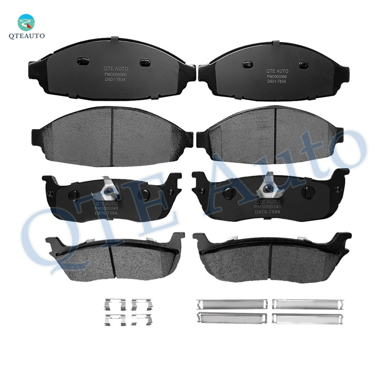 Set of 8 Front-Rear Ceramic Brake Pad Kit For 2003-2011 Lincoln Town CAR