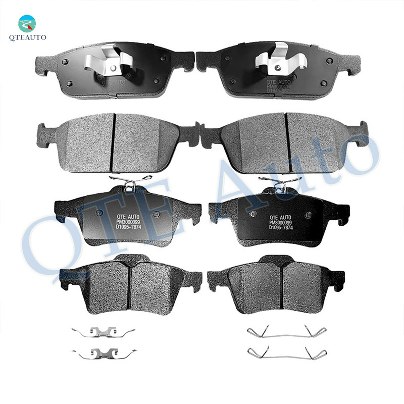 Set of 8 Front-Rear D1095 7874 Ceramic Brake Pad Kit For 2014-2018 Ford Transit Connect