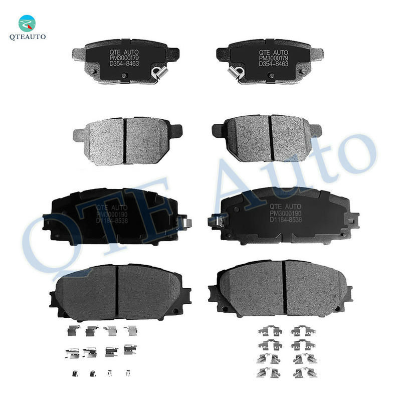 Set of 8 Front-Rear Ceramic Brake Pad Kit For 2019-2021 Toyota Prius AWD-E