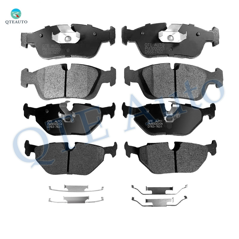 Set of 8 Front-Rear Ceramic Brake Pad Kit For 1998-2000 BMW 323I Base