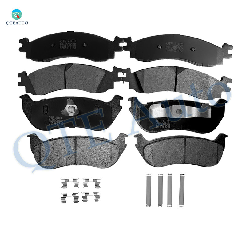 Set of 8 Front-Rear Ceramic Brake Pad Kit For 2007-2010 Ford Explorer Sport Trac