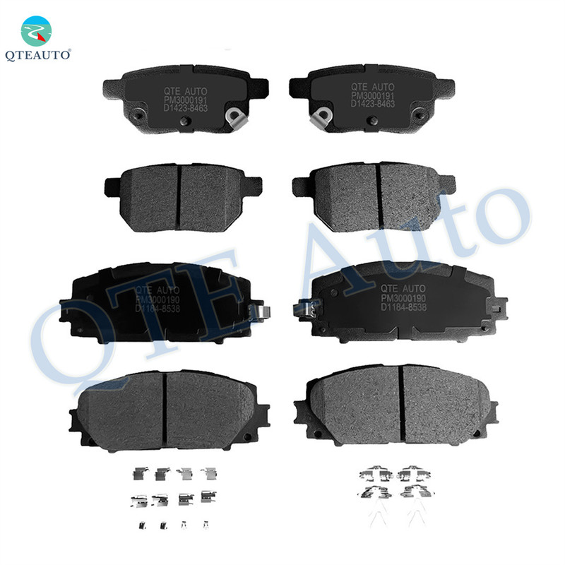 Set of 8 Front-Rear Ceramic Brake Pad Kit For 2012-2015 Toyota Prius Plug-IN