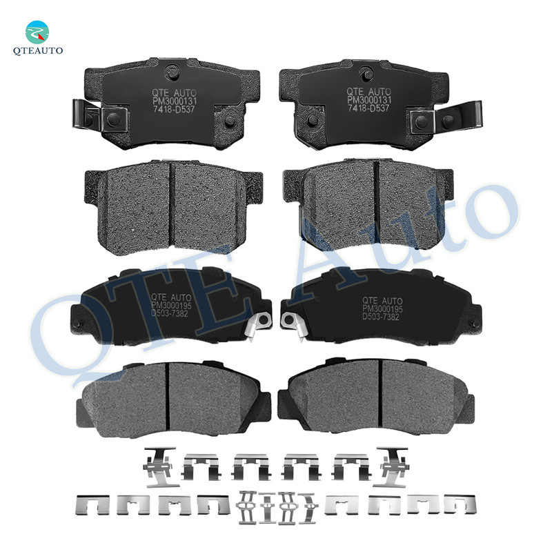 Set of 8 Front-Rear Ceramic Brake Pad Kit Fits 1992-1994 Acura Vigor