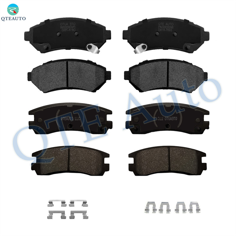 Set of 8 Front-Rear Ceramic Brake Pad Kit Fits 2002-2004 Oldsmobile Silhouette