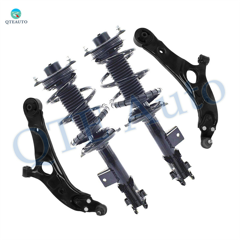 Set of 4 Front Lower Control Arm Ball Joint-Quick Complete Strut-Coil Spring Assembly For 2012-2014 Hyundai Sonata