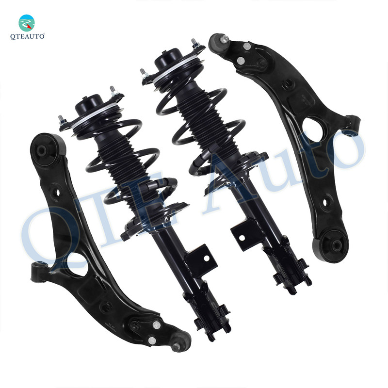 Set of 4 Front Lower Control Arm Ball Joint-Quick Complete Strut-Coil Spring Assembly For 2012-2014 Hyundai Sonata