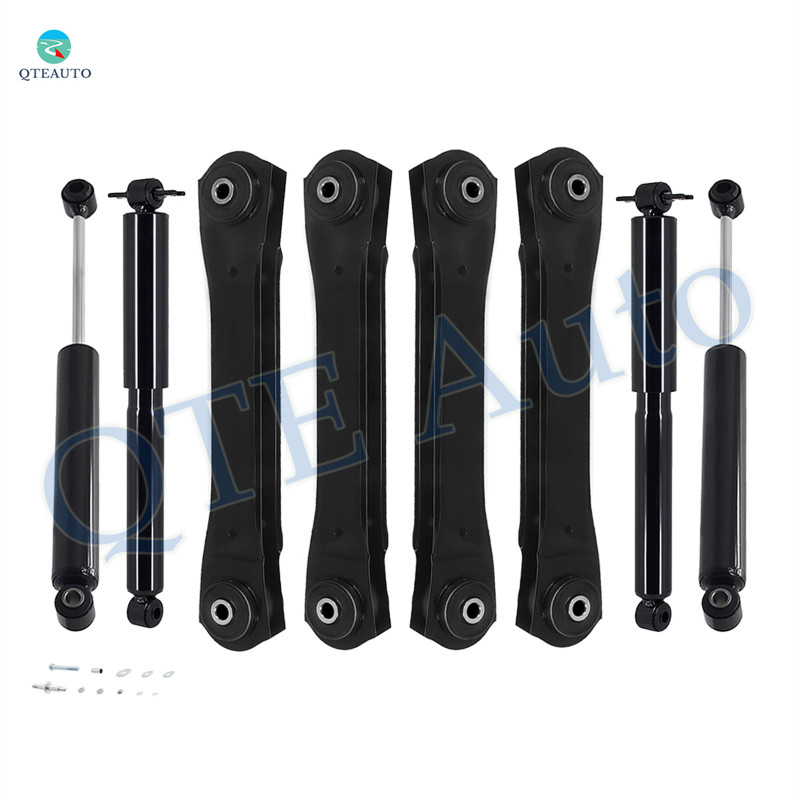 Set of 8 Front-Rear Lower Control Arm-Steering Damper-Shock Absorber For 1997-2006 Jeep TJ