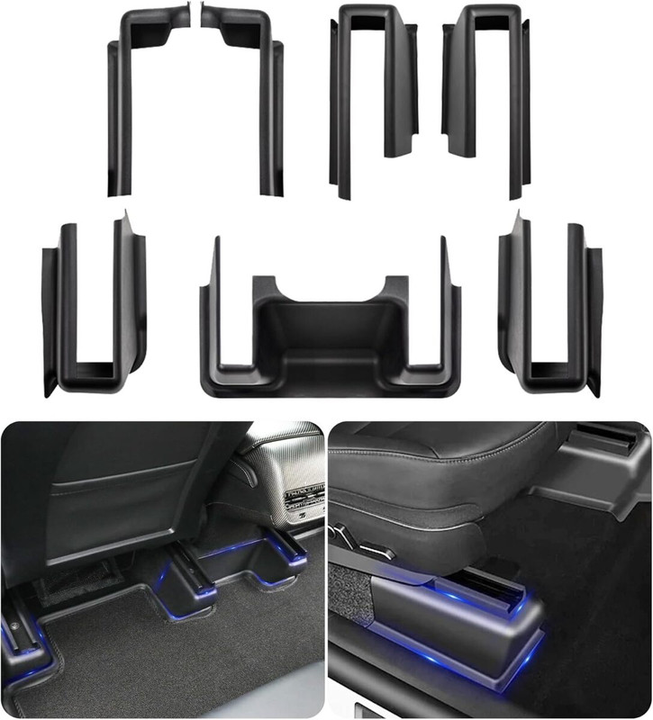Under Seat Corner Guards Slide Rail Protector Cover For 2020-2025 Tesla Y
