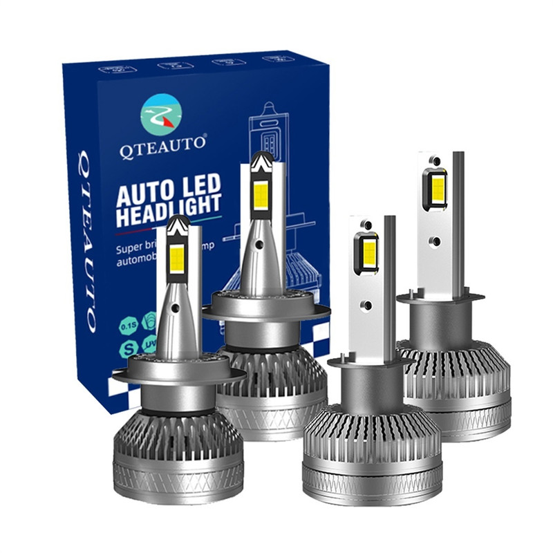 Set of 4 H7 H1 LED Bulb Super Bright High Beam Low Beam 140W, Voltage 12V, 6000K, Lifespan 30,000 hours, Waterproof rate IP68, Operating Temperature -15c~105c For 1998-2001 Audi A6 Quattro