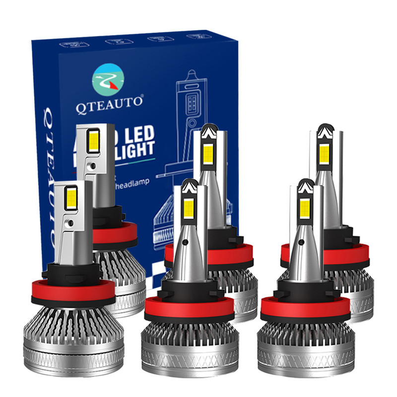 Set of 6 H8/H9/H11 LED Bulb Super Bright High Beam Low Beam Fog Light 12V, 140W, 6000K, 30,000 hours, Waterproof rate IP68, Operating Temperature -15c~105c For 2017-2022 Jeep Grand Cherokee