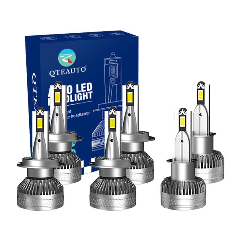 Set of 6 H1 H7 LED Super Bright High Beam Low Beam Fog Light 140W, 12V, Color Temperature 6000K, Lifespan 30,000 hours, IP68, Operating Temperature -15c~105c For 1996-1998 Audi A4