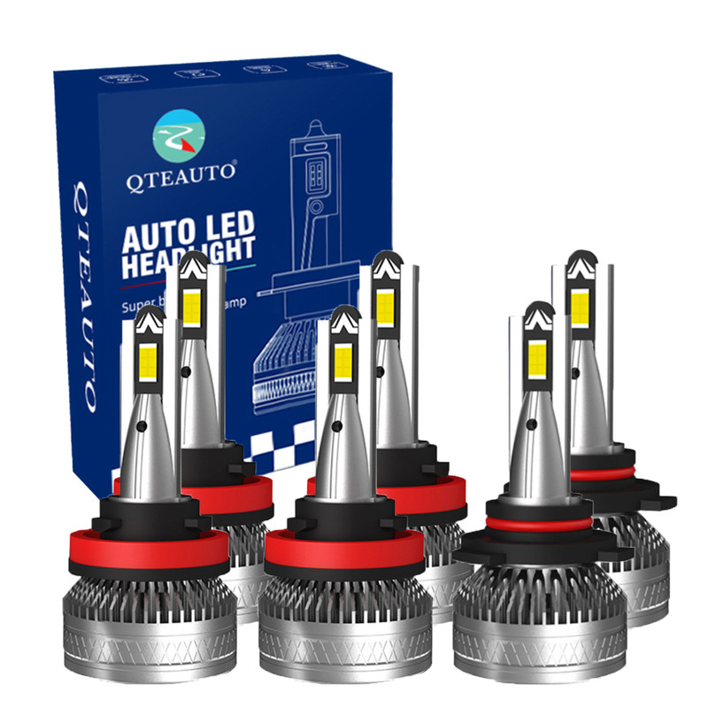 Set of 6 9005/HB3/H10 H8/H9/H11 LED Bulb Super Bright High Beam Low Beam Fog Light 140W, 12V, 6000K, 30,000 hours, Waterproof rate IP68, -15c~105c For 2011-2015 Mitsubishi Outlander Sport