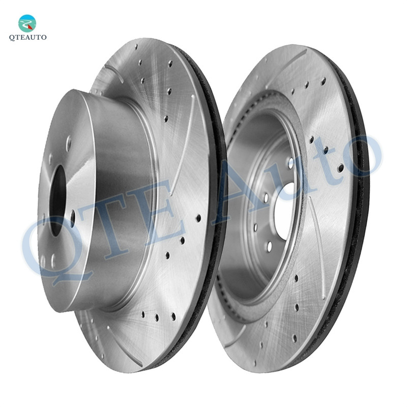 308mm Rear Drilled Slotted Brake Disc Rotors For 2013-2020 Nissan Pathfinder