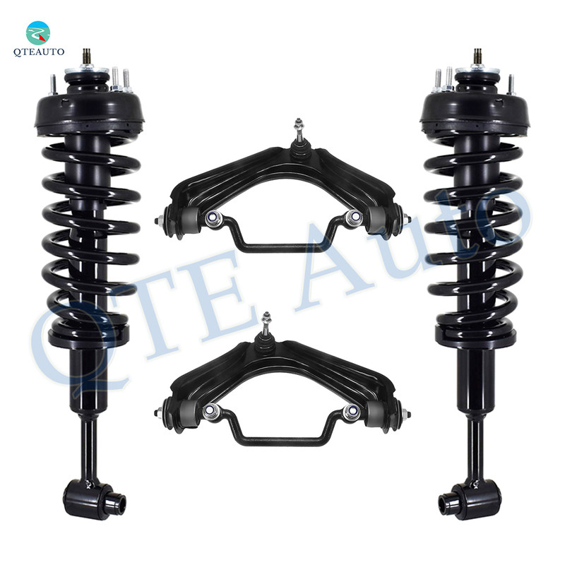 Set of 4 Front Upper Control Arm Ball Joint-Quick Complete Strut-Coil Spring Assembly For 2004 2005 Mercury Mountaineer