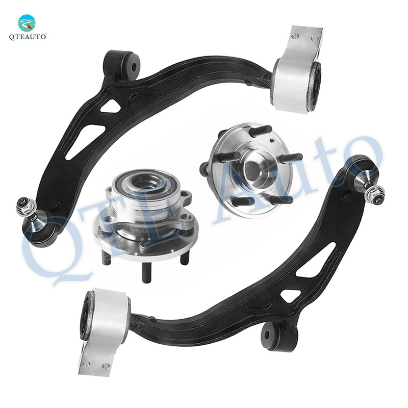 Set of 4 Front Lower Control Arm Ball Joint-Wheel Hub Bearing Assembly For 2013-2019 Ford Police Interceptor Utility
