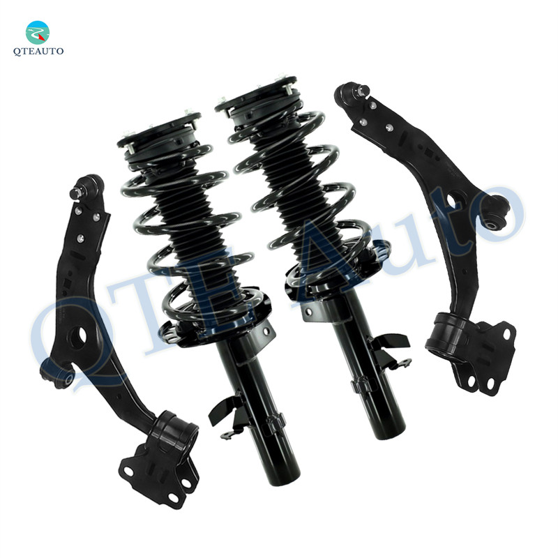 Set of 4 Front Lower Control Arm Ball Joint-Quick Complete Strut-Coil Spring Assembly For 2014-2022 Ford Transit Connect